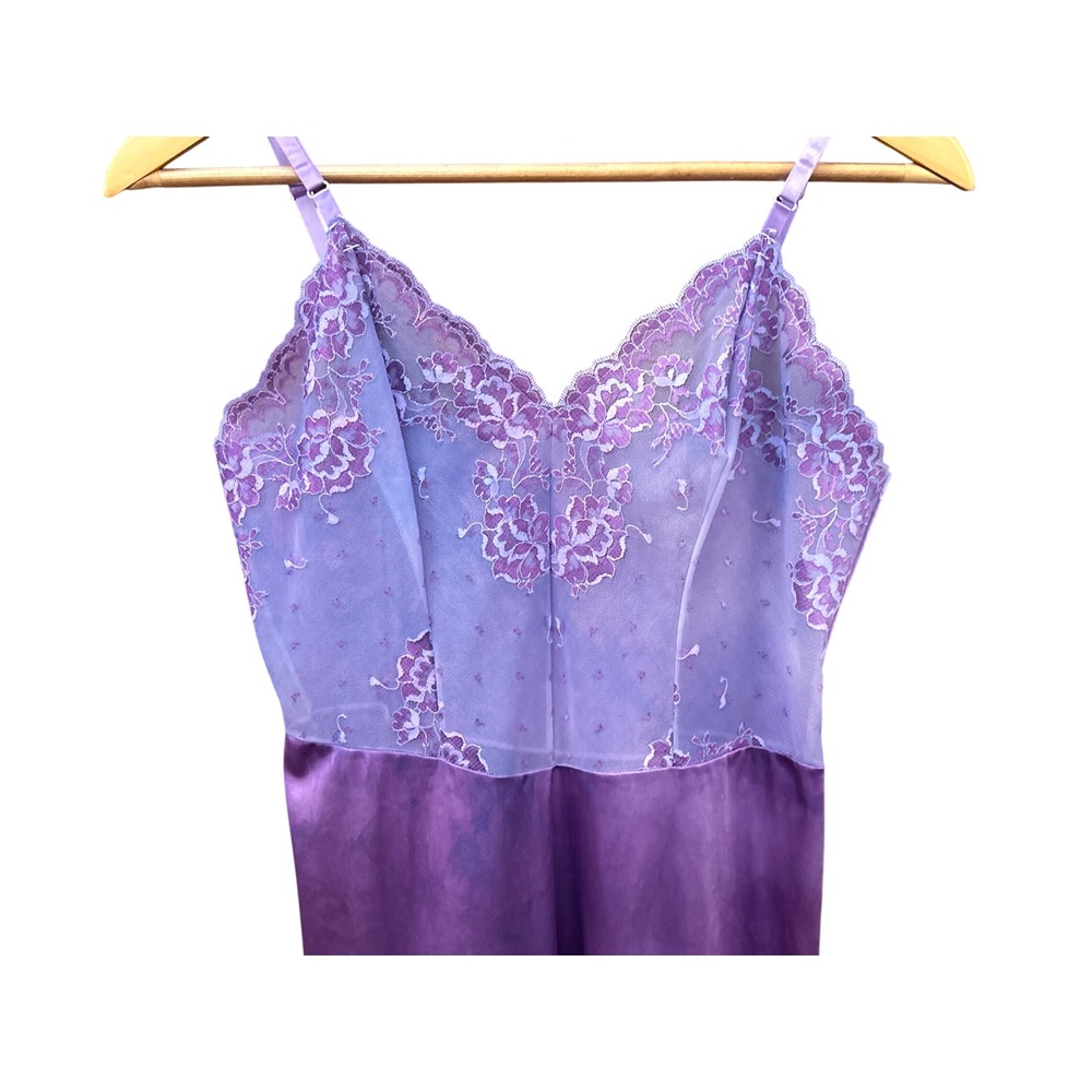 Vintage Vanity Fair Full Slip Dress Watercolor Fairycore Romantic Boho Lingerie - Picture 2 of 6